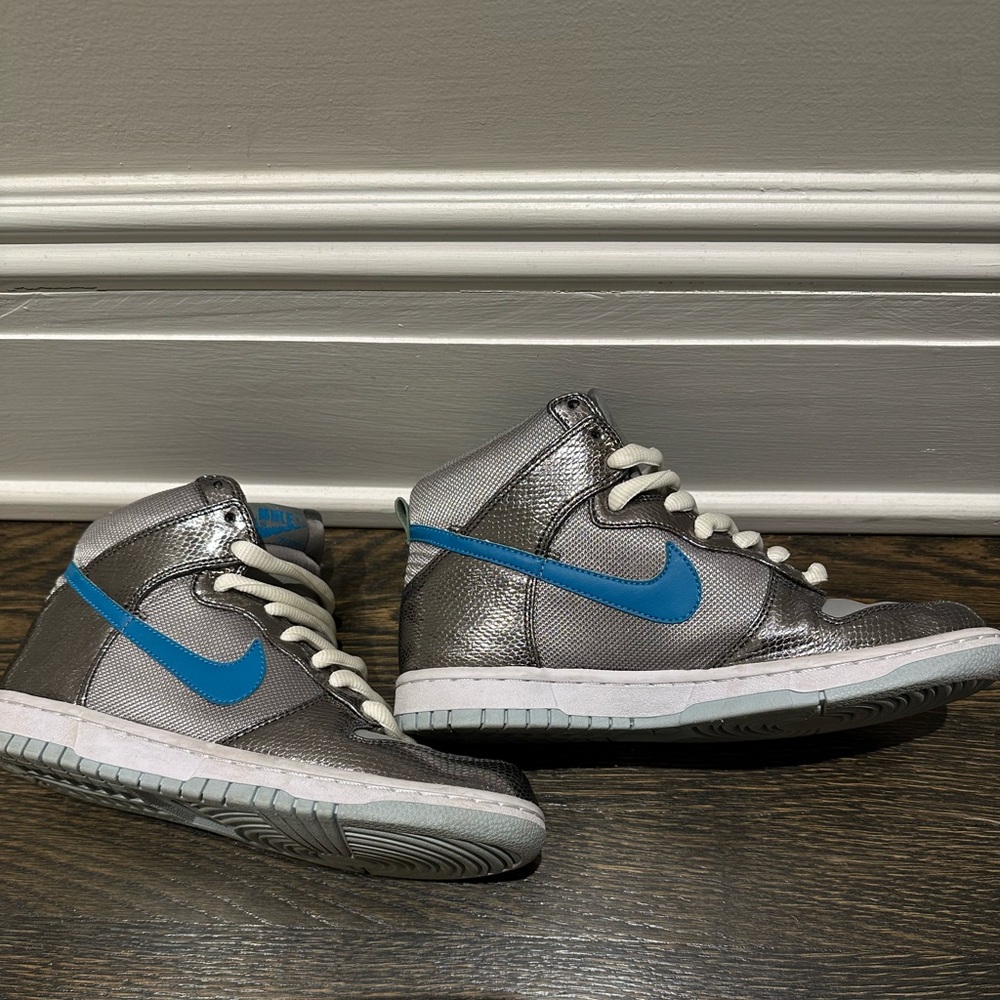 Nike Metallic Air Jordan’s w/ Glow-in-the-Dark Laces